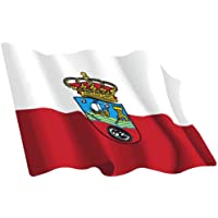 Artimagen Pegatina Bandera Ondeante Cantabria Grande 110x80 mm.